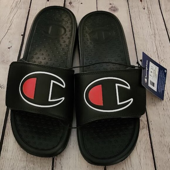 Champion Slides - Black - M7 W9 - Picture 1 of 2